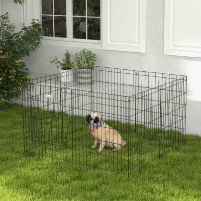 PawHut 30inch Foldable Metal Exercise Pet Playpen Yard Dog Puppy Kennel Cage 8 Panel