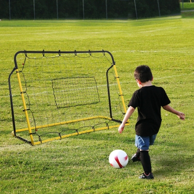 Soozier 6 x 4 ft Rebound Net Soccer Goal with 5 Angle Adjustable for Soccer Baseball Basketball Training