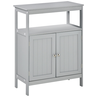 Kleankin Modern Bathroom Storage Cabinet, Gray