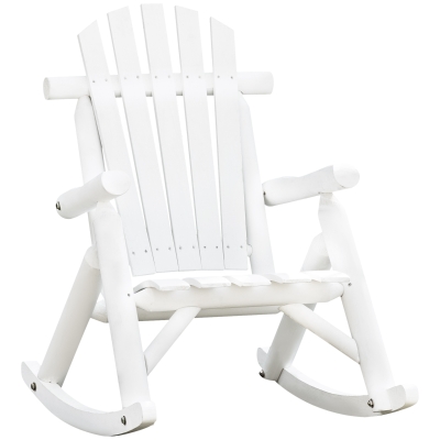 Single Rocking Chair 26"x37.75"x38.5" White