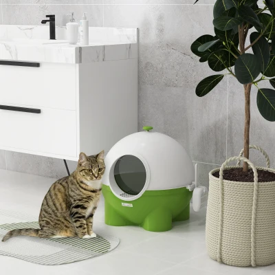 Cat Litter Box 20.9" x 20.1" x 18.9" Green
