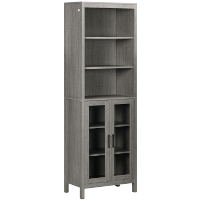 Kleankin Tall Bathroom Storage Cabinet, 3-Tier, Gray