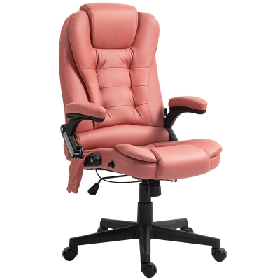 Vinsetto Vibrating Massage Office Chair with Heat, Reclining, Orange-red