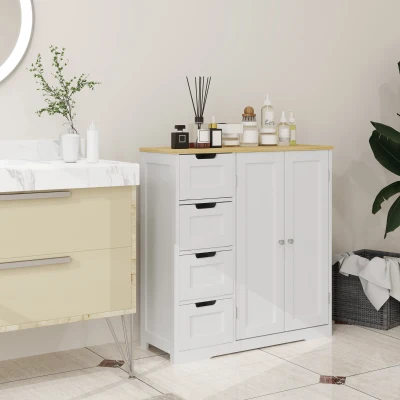 Bathroom Floor Cabinet 31.5" W x 11.8" D x 33.1" H White