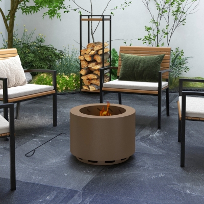 Fire Pit Φ19" x 14.25" H Bronze