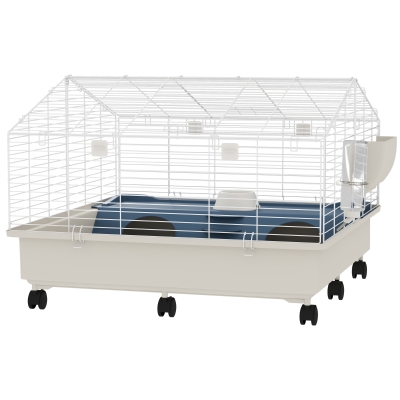 small animal cage 34.6" L x 34.6" W x 24.8" White
