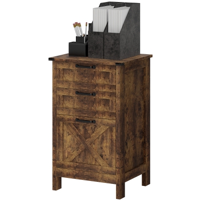 File Cabinet 18.1" W x 15.7" D x 29.5" H Rustic Brown