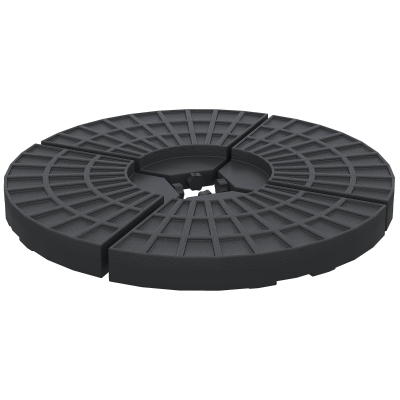 Outsunny Set of 4 Umbrella Base Weights Outdoor Parasol Holder for Cross Base Portable