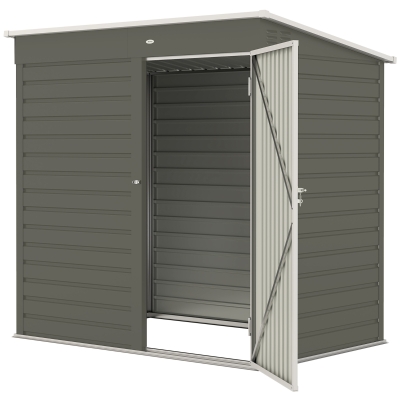 Garden Storage Shed 75.6" W x 51.2" D x 65.7"/72.4" H Light Gray