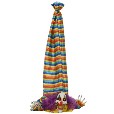 HOMCOM Sound Activated Hanging Clown Corpse Animatronic