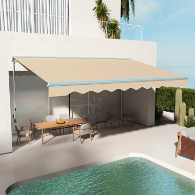 Sunshade Awning 196.9" W x 118.1" D x 59.1" H Cream White