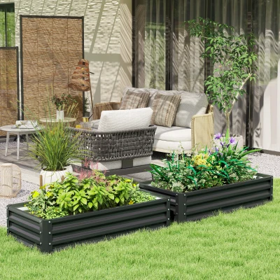Garden Bed 47.25" L x 23.5" W x 12" H Gray