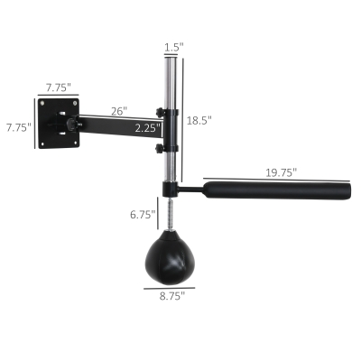 Soozier Wall Mount Reflex Boxing Trainer, 360° Rotating