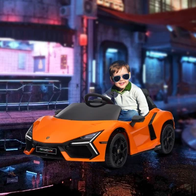 Qaba 12V Lamborghini Revuelto Kids Ride-On Car, Orange
