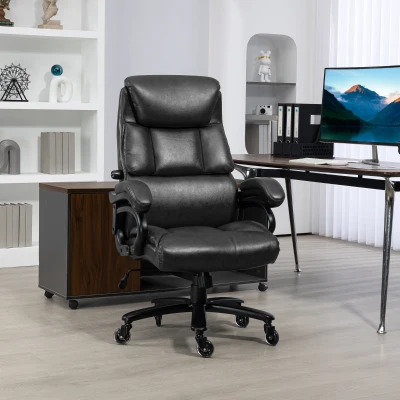 Vinsetto Big & Tall 400lbs Executive Office Chair, PU Leather, Black