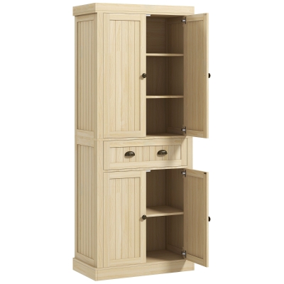 HOMCOM 72" Kitchen Pantry Cabinet with 4 Doors & Drawer, Wood