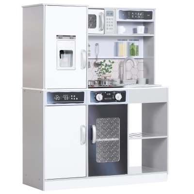 Kids Kitchen Playset 31.5" L x 11.7" W x 39.7" H White