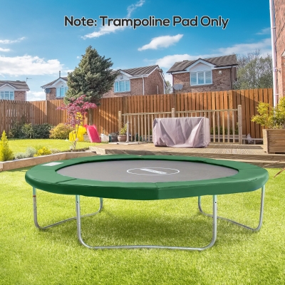 HOMCOM Φ10ft Trampoline Replacement Safety Pad Trampoline Pad Waterproof Spring Cover Green