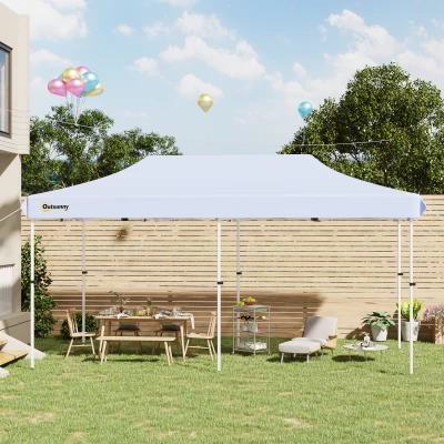 Outsunny 10'x20' Pop Up Canopy Tent, Adjustable, XL Stakes