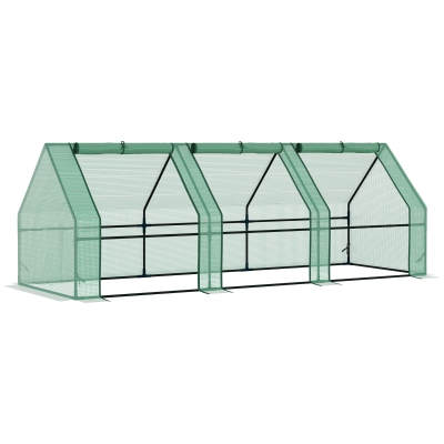 Outsunny 9' x 3' Portable Mini Greenhouse, Green