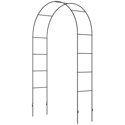 Outsunny 7.9FT Garden Arch Trellis, Metal Arch, Outdoor Garden Arbor for Climbing Plants, Wedding Decoration