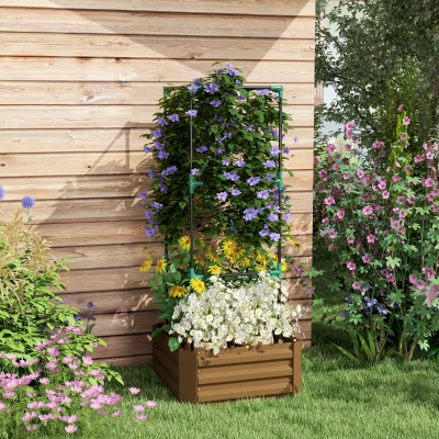 Garden Bed 24" W x 24" D x 55" H Brown
