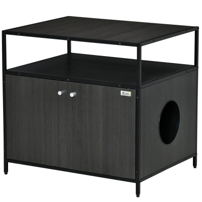 Cat Litter Box 27.5" x 21.75" x 25.75" Black