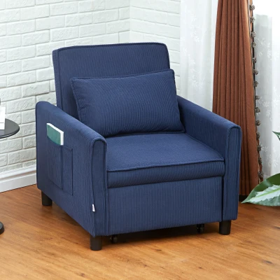 Chair Bed 29.1" W x 33.1" D x 31.9" H Blue
