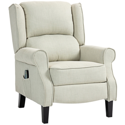 HOMCOM Massage Recliner Chair with Heat, Wingback, Beige