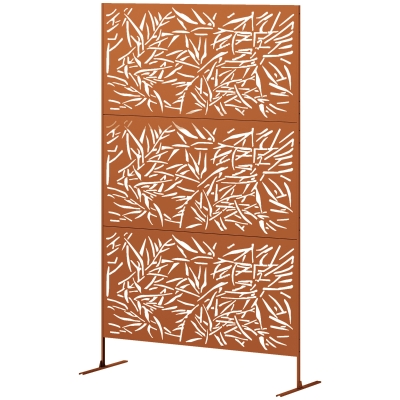 Outdoor Privacy Screen 48" x 17.7" x 78" Brown/Bamboo