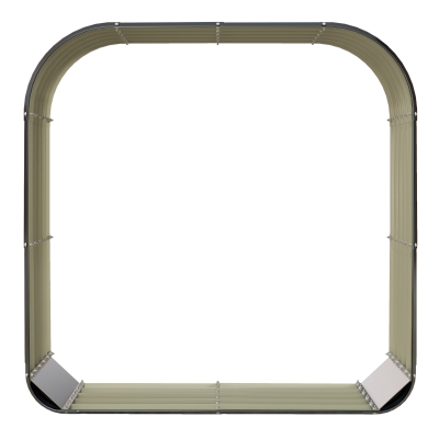Outsunny 4.7' Galvanized Steel Firewood Storage Rack, Safety Edge