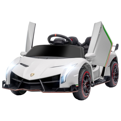Aosom Lamborghini Veneno 12V Electric Kids Car, White