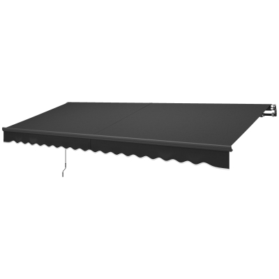 Sunshade Awning 177.2" W x 118.1" D Black