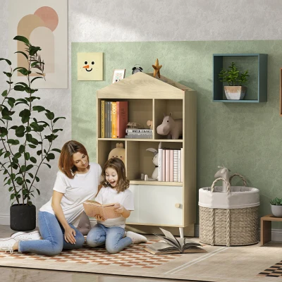 Kids Bookcase 31.5" L x 11.8" W x 55.3" H White
