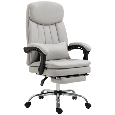 Vinsetto Executive Office Chair, Massage & Heated, Light Gray