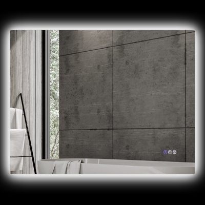 HOMCOM 35"x28" LED Bathroom Mirror w/ Anti-Fog & Dimmable Lights