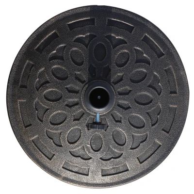 Outsunny 31 lb. Heavy Duty Patio Umbrella Base, Round Market Umbrella Base Holder for Outdoor, Garden, Backyard, Bronze