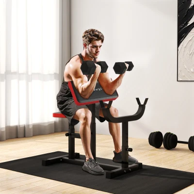 Preacher Curl Bench 35.4" L x 25.2" W x 40.2" H Black