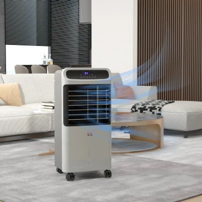 HOMCOM 3-In-1 Evaporative Air Cooler with Remote, Gray