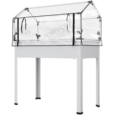 Raised Planter 39.4" W x 18.9" D x 48.8" H White