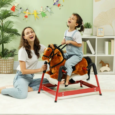 Ride on Horse 28.3" L x 20.5" W x 29.5" H Brown
