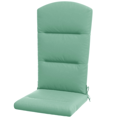 Outsunny Patio Chair Cushion for Adirondack Chairs Replacement Cushion with Back and Ties, Green