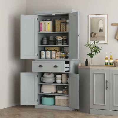 Kitchen Pantry 30" x 16" x 72.5" Gray