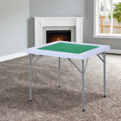 HOMCOM 35" Portable Folding Mahjong Table for 4 Players