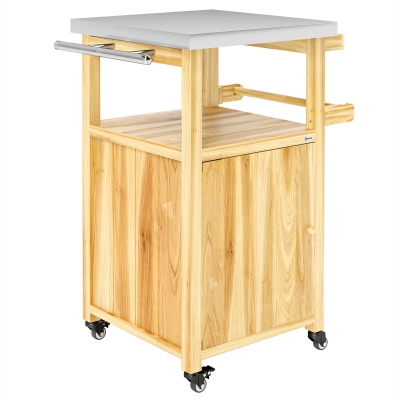 Grill Cart 26.8" W x 19.7" D x 36.4" H Natural Wood