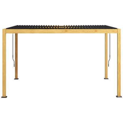Outsunny 10' x 13' Aluminum Louvered Pergola, Adjustable Roof Gazebo