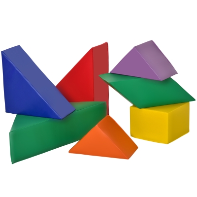 Qaba 7 Piece Soft Play Foam Climbing Blocks for Toddlers 1-3 Years