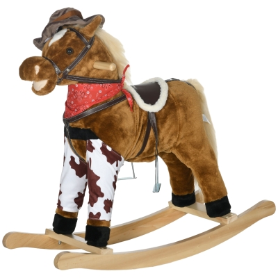Qaba Baby Rocking Horse, Large with Realistic Sounds