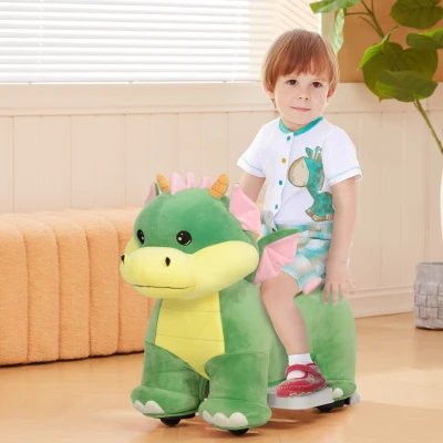 Kids Electric Ride-on Horse 29.1" L x 13.4" W x 20.1" H Green