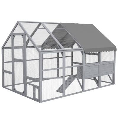 Chicken Coop 9.2 x 6.1 x 6.2 Gray